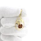 Image 11 of Two-tone gold pendant | Floral design