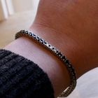 Image 6 of White Gold Tennis Bracelet with Sapphire and Diamonds; 1.12 ct.