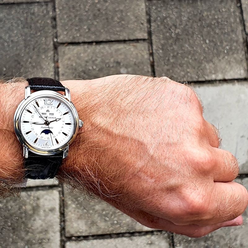 Image 13 of Maurice Lacroix Masterpiece; Automatic watch with moonphase and triple calendar