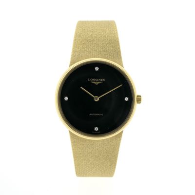 Image 1 of Longines Wittnauer Classic 'Onyx & Diamonds'; 18k gold watch