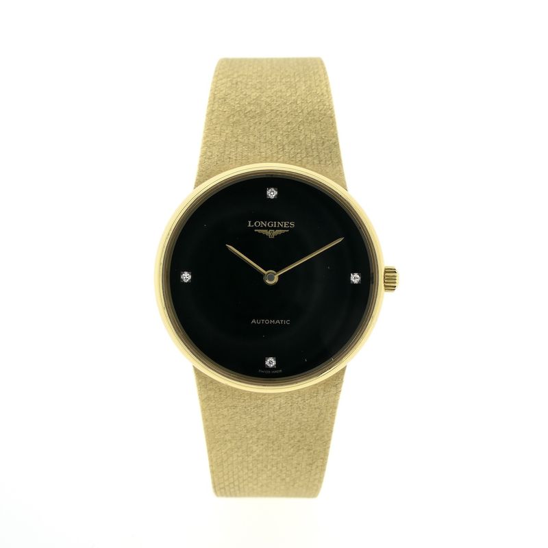 Image 1 of Longines Wittnauer Classic 'Onyx & Diamonds'; 18k gold watch