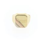 Image 3 of Tricolor gold signet ring; Carnation