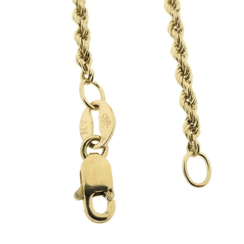 Image 3 of Gold twisted link chain | 46 cm