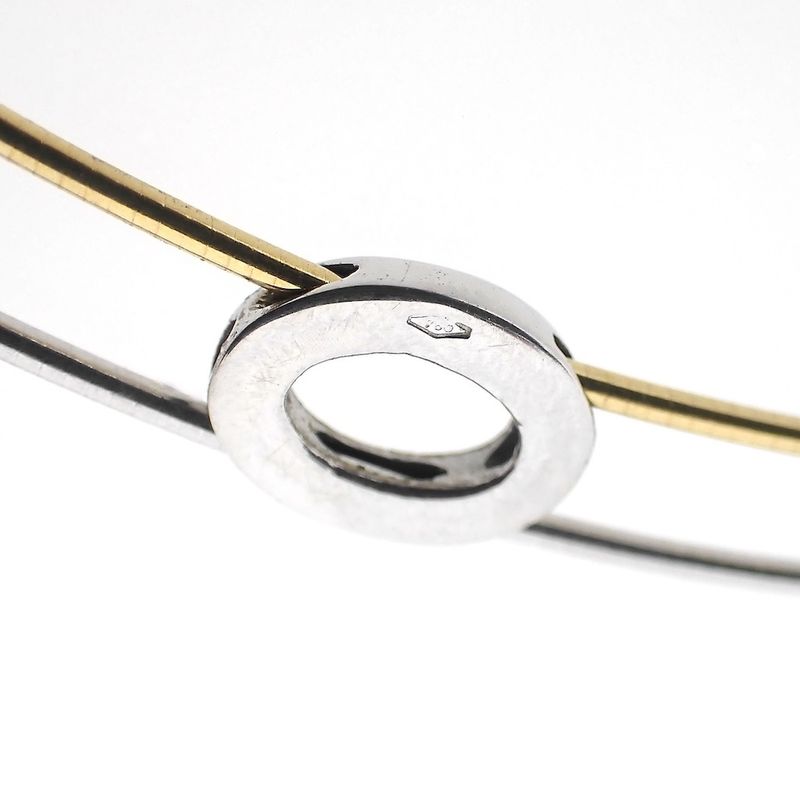 Image 7 of 18K Two-tone gold necklace with pearls | 40.0 cm