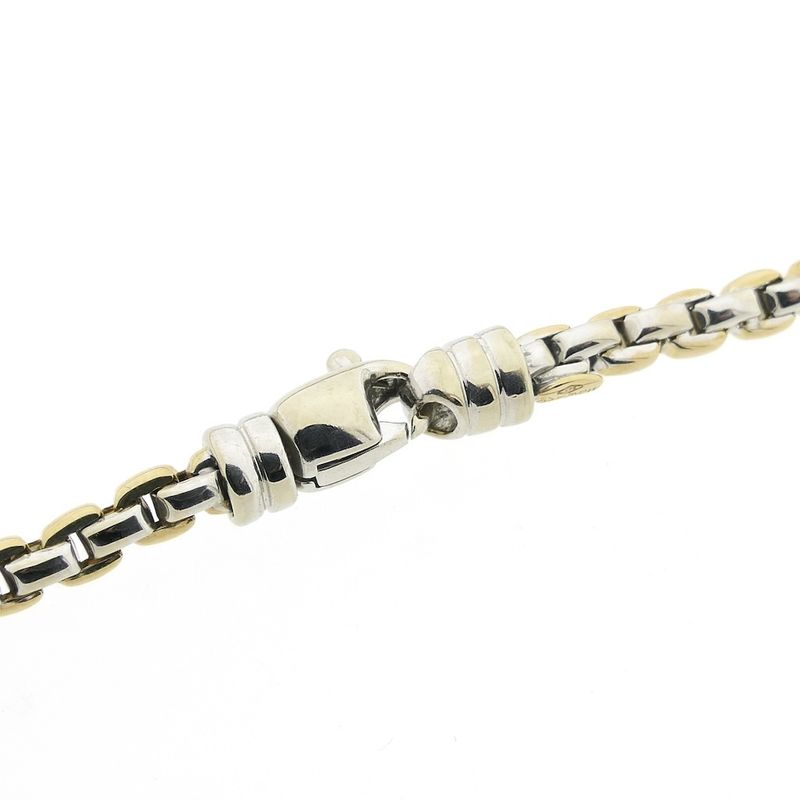 Image 5 of Two-tone gold anchor link necklace | 45.5 cm