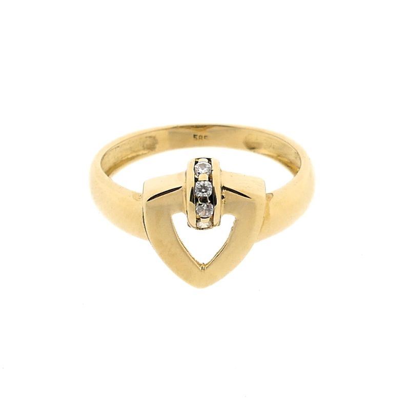 Image 3 of Gold ring with zirconia