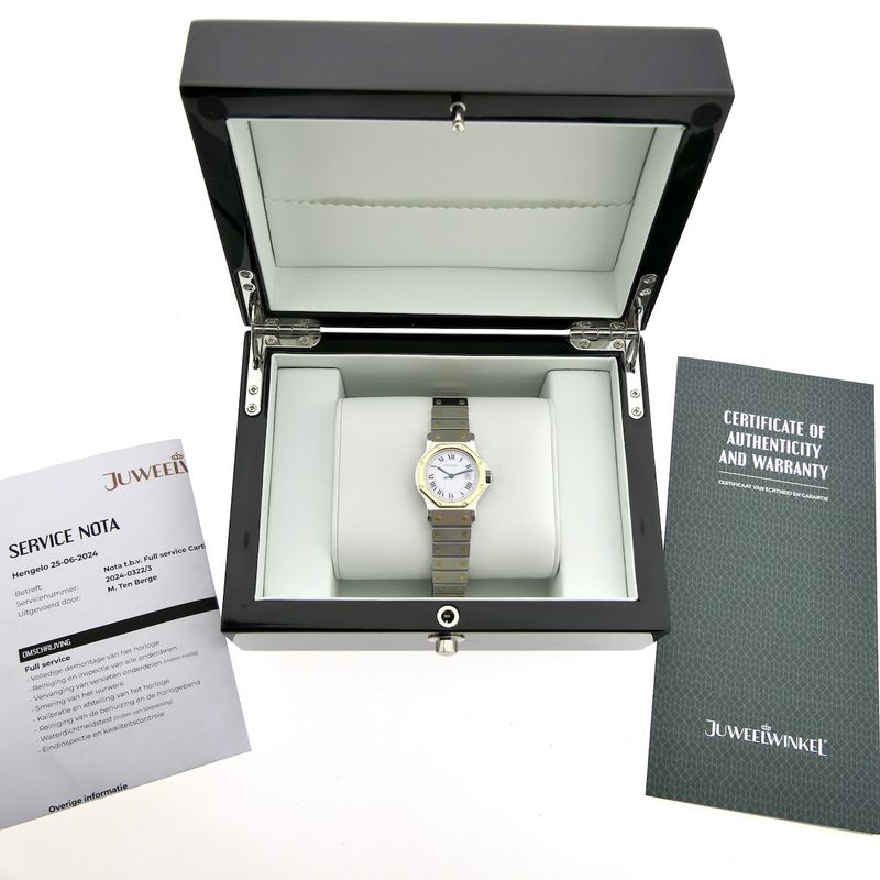 Image 19 of Cartier Santos Octagon Automatic 2966; 18k gold/steel watch