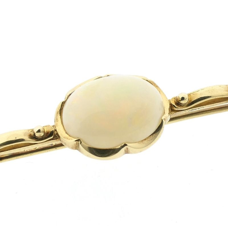 Image 8 of Gold brooch with precious opal