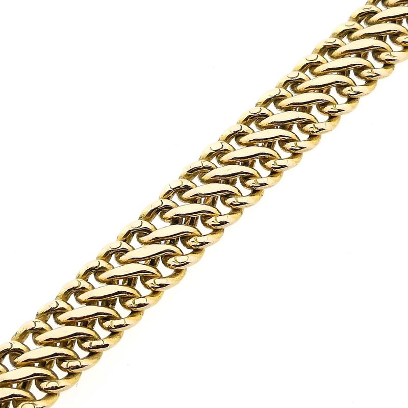 Image 8 of Gold French Gourmet Link Bracelet; 14 Carat; 19.5 cm