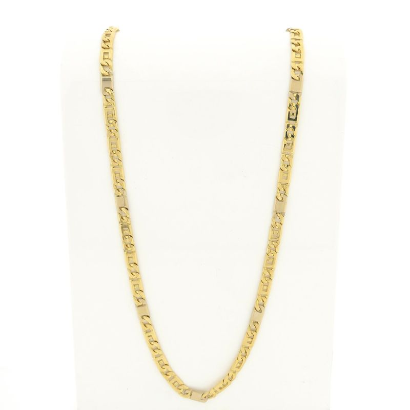 Image 1 of Two-tone gold navy link necklace
