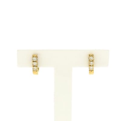 Image 1 of Gold stud earrings with diamonds