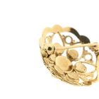 Image 4 of Vintage gold entourage brooch with red coral