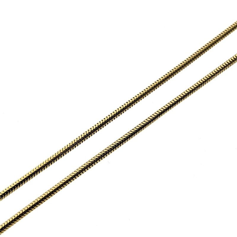 Image 7 of Two-tone gold necklace with fixed pendant and diamond; 0.10 ct.