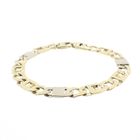 Image 1 of Two-tone gold navy link bracelet | 22 cm