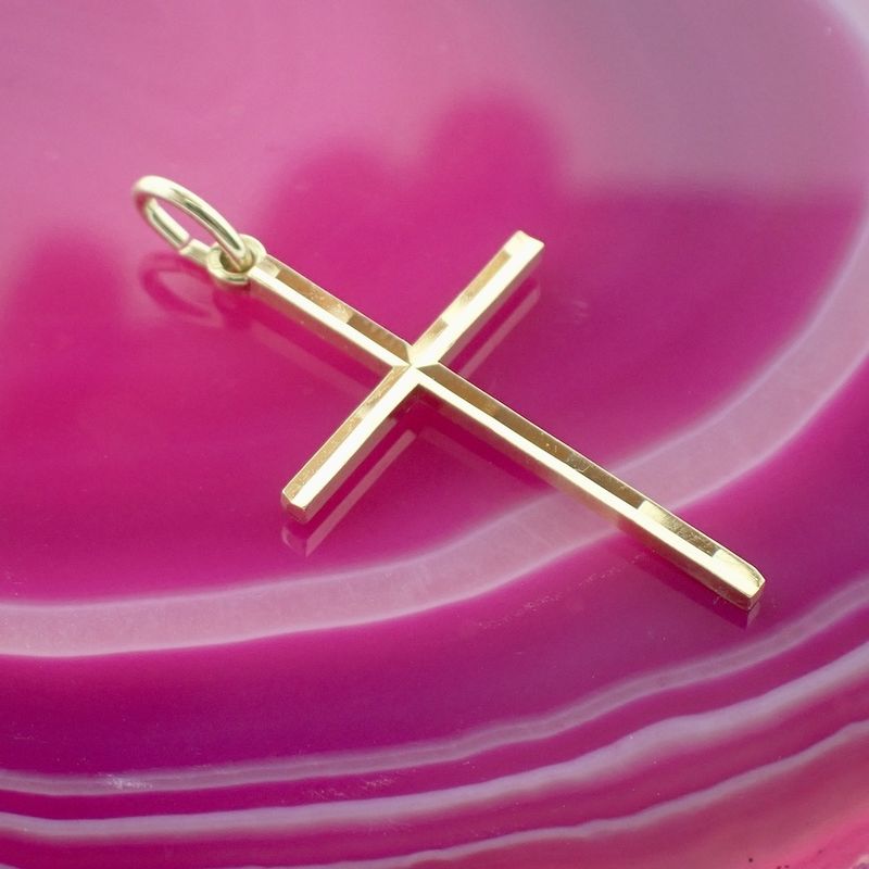 Image 2 of Gold pendant of a cross