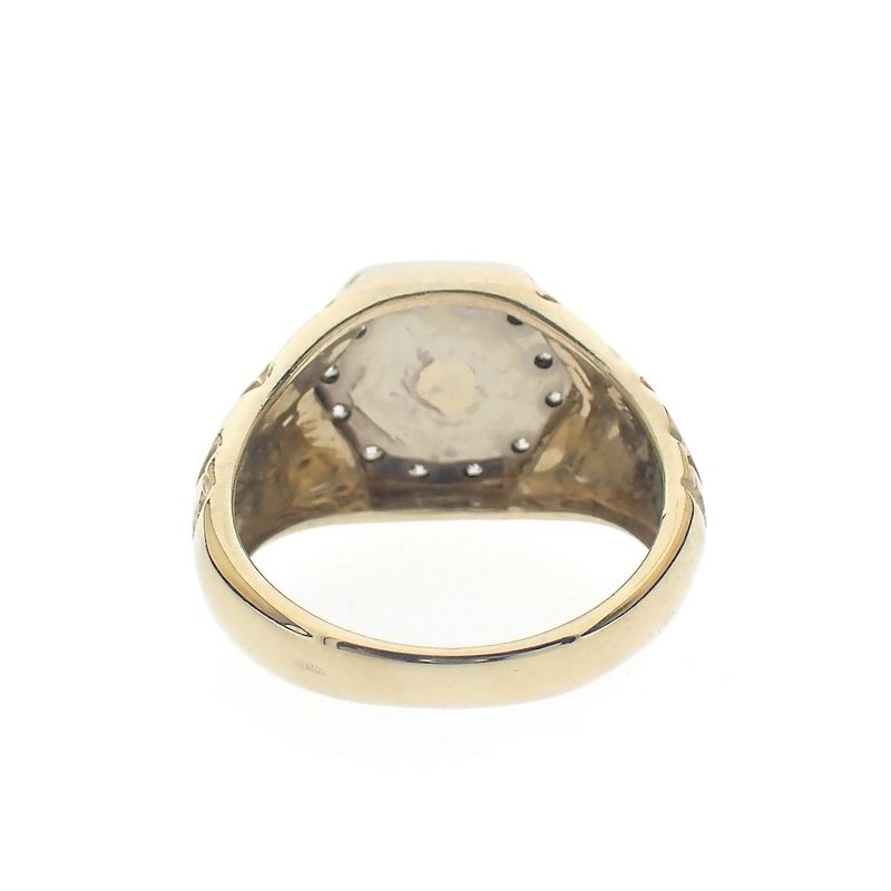 Image 5 of Two-tone gold ring with Mercedes logo