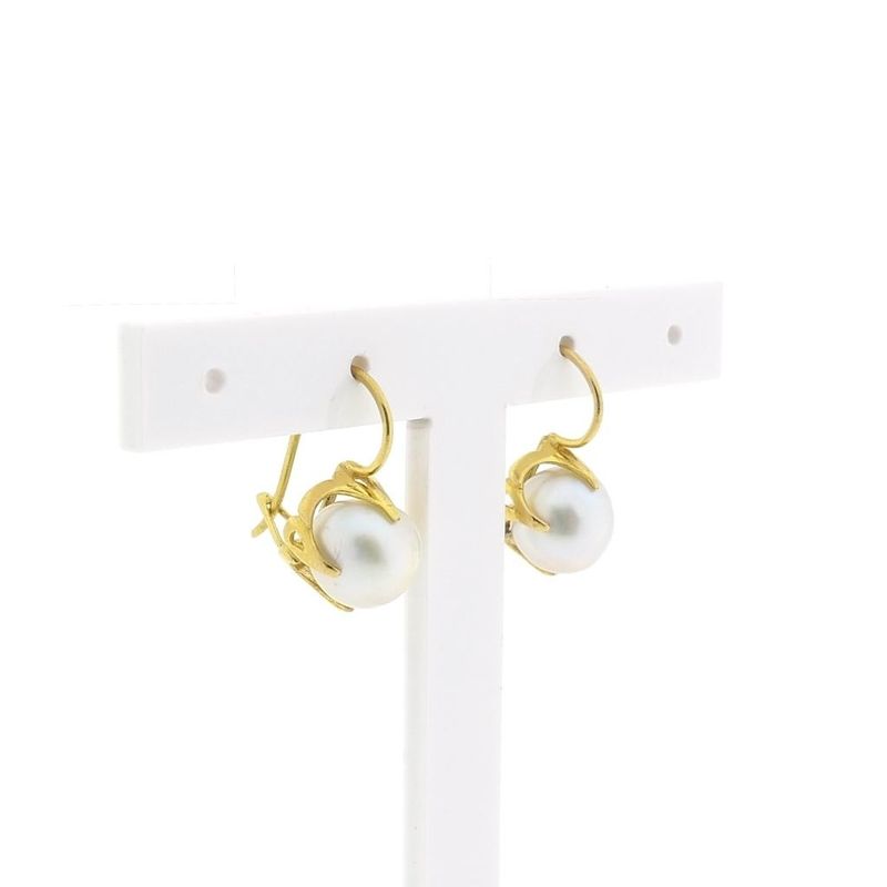 Image 3 of Gold earrings with baroque pearls