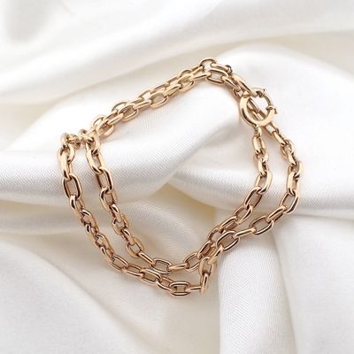 Image 2 of Rose gold anchor link chain | 41 cm