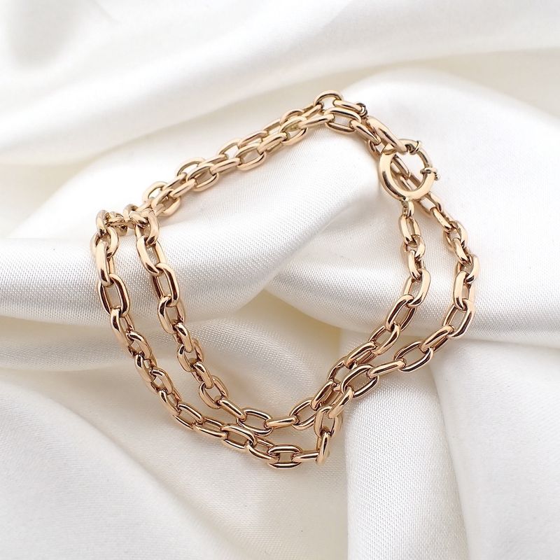 Image 2 of Rose gold anchor link chain | 41 cm