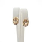 Image 1 of 18 ct. Tricolor gold stud earrings