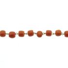 Image 5 of Red coral bead necklace with gold clasp