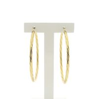 Gold twisted earrings | Ø 54.5 mm