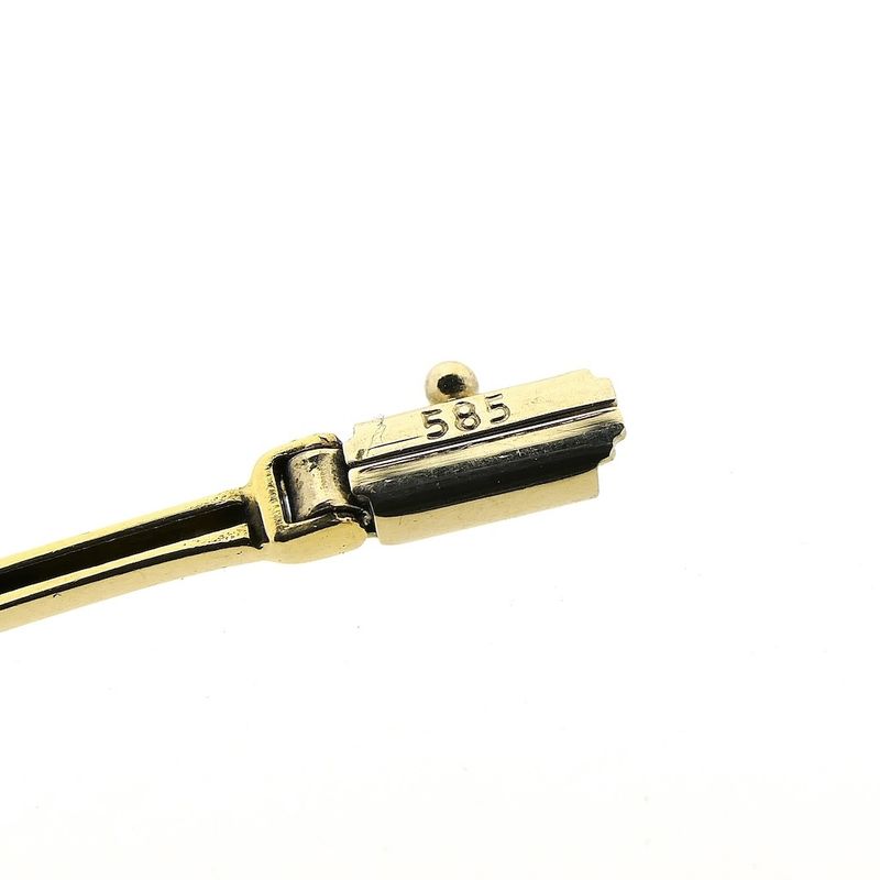 Image 5 of Gold heart bracelet with zirconia | 19 cm