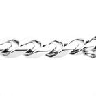 Image 4 of Silver gourmet link bracelet with two-tone plate | 21 cm