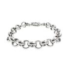 Image 1 of Silver jasseron link bracelet | 21 cm