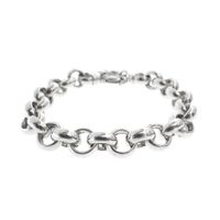 Silver jasseron link bracelet | 21 cm