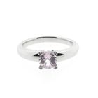 Image 3 of White gold 'Phlox' ring set with pink sapphire and diamonds; Bron Jewelry