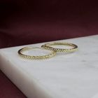 Image 7 of Gold faceted earrings | Ø 22.5 mm