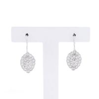 White gold stud earrings with zirconia