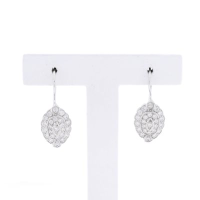 Image 1 of White gold stud earrings with zirconia
