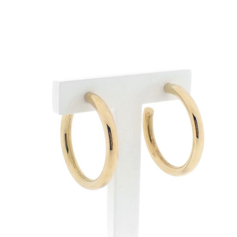 Image 1 of Gold subtle stud earrings; Ø 30.5 mm