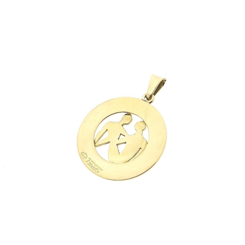 Image 5 of Fabiola gold pendant of the zodiac sign Gemini