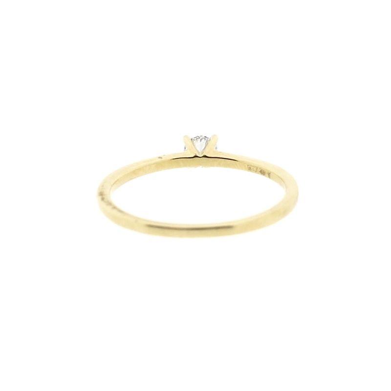 Image 3 of Gold solitaire ring with zirconia