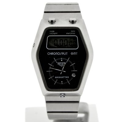 Image 1 of Heuer Manhattan Chronosplit GMT 104.403; Vintage heren horloge