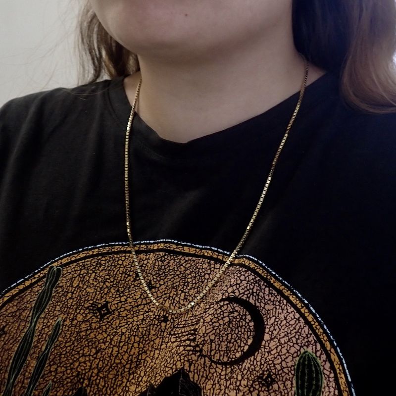 Image 2 of 18K Gold Venetian Link Chain | 62 cm