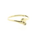 Image 4 of Gold ring with diamond; 0.015 ct.