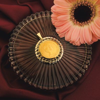 Image 2 of Bicolor pendant of 10 guilder coin Queen Wilhelmina 1917