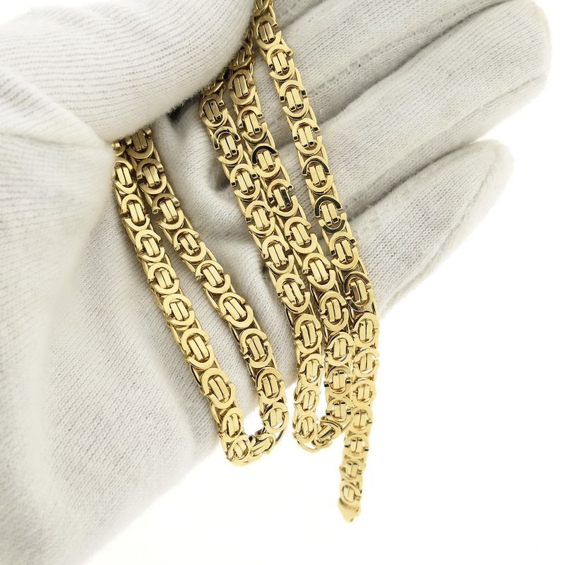 Image 9 of Exclusive long gold flat king chain | 60 cm