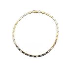 Image 1 of Bicolor gold Figaro bracelet | 21 cm