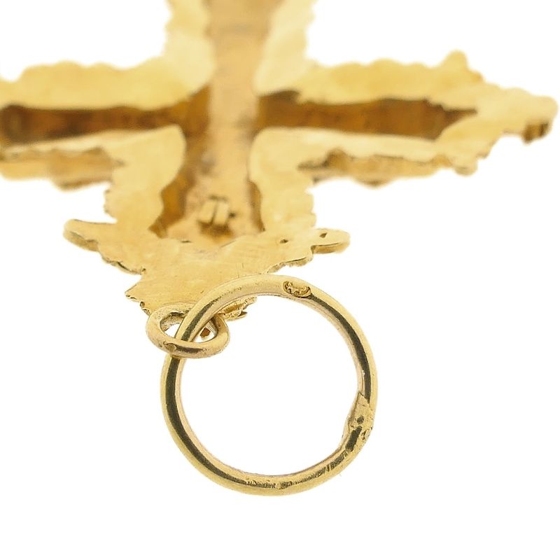 Image 11 of Gold antique pendant of a cross with corpus | INRI