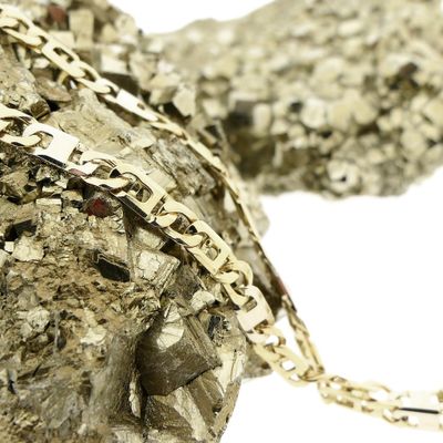 Image 2 of Two-tone gold Figaro link chain