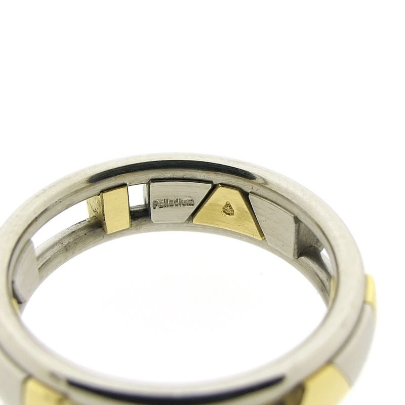 Image 6 of Two-tone gold sliding ring with palladium