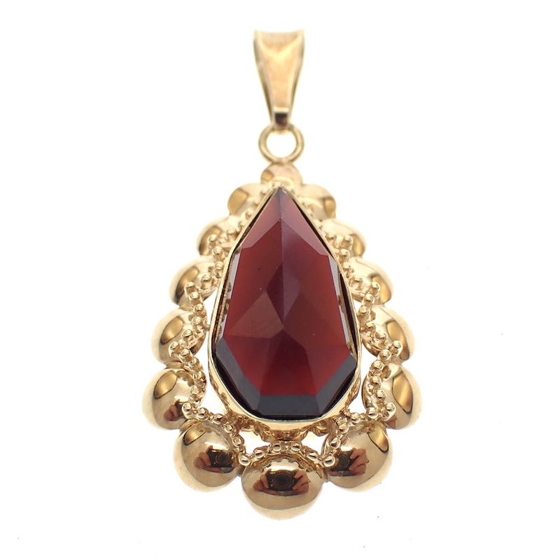 Image 1 of Vintage gold pendant with garnet