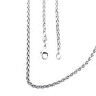 Image 1 of White Gold Square Fox Tail Necklace