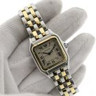 Image 10 of Cartier Panthère '2 Row'; Midsize gold/steel women's watch