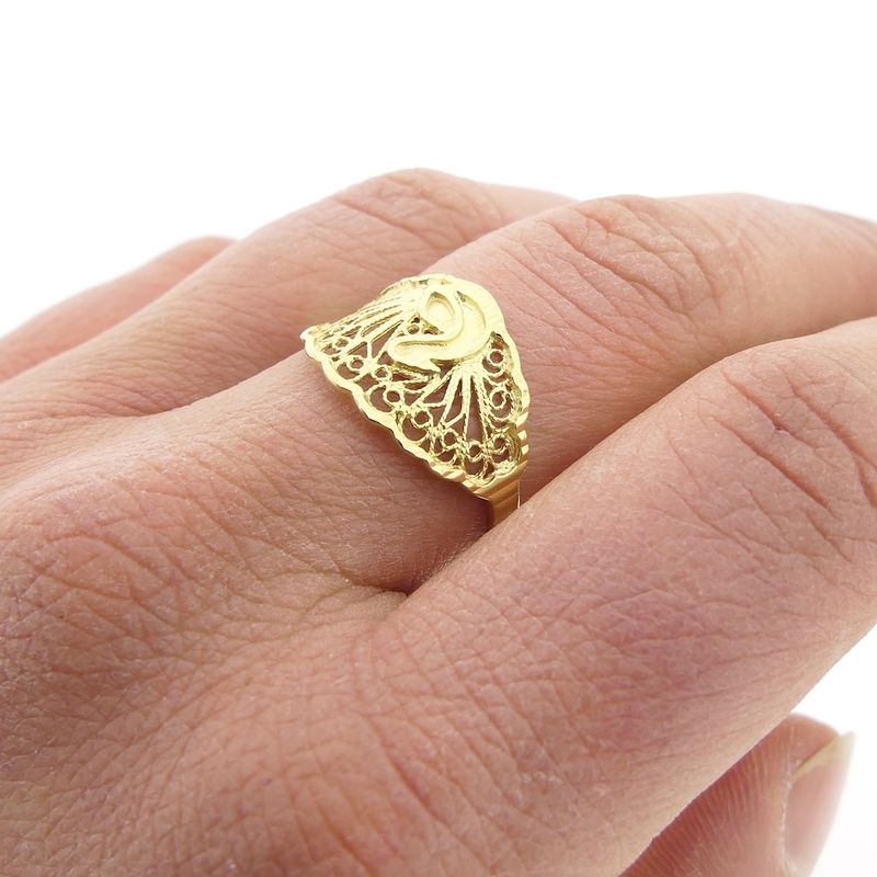 Image 7 of Gold ring with a swan | Vintage